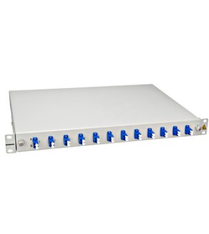 FO Splice box 19", 24 vlakna, LC adapteri, 9/125um OS2 ECO