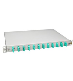 FO Splice box 19", 24 vlakna, SC adapteri, 50/125um OM3 ECO