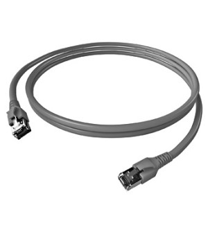 Patch kabl RJ45, Cat.6a 10Gb, S/FTP, LS0H, sivi, 1m